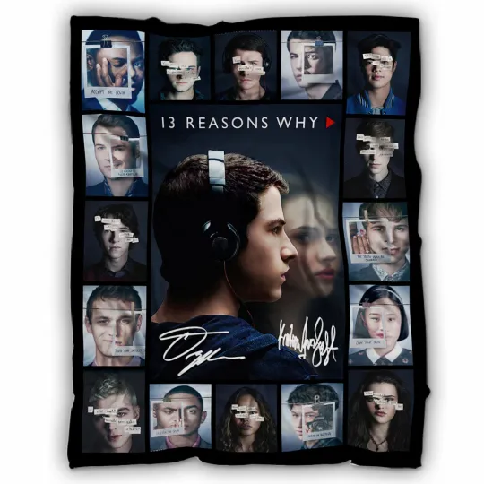Discover 13 Reasons Why Blanket, Brian Yorkey TV Series Warm Fleece, Sherpa Blanket