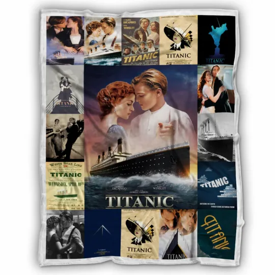 Titanic Blanket, Titanic Movie Sherpa Blanket, James Cameron Fleece Blanket