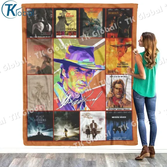 Discover Clint Eastwood Blanket, Clint Eastwood For Fans Soft Fleece, Sherpa Blanket