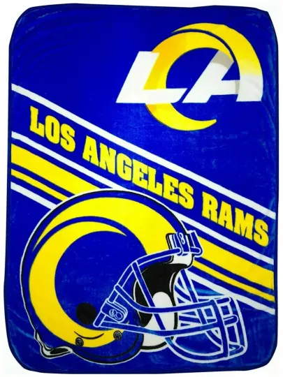 Discover Los Angeles Rams Football Raschel Throw Blanket