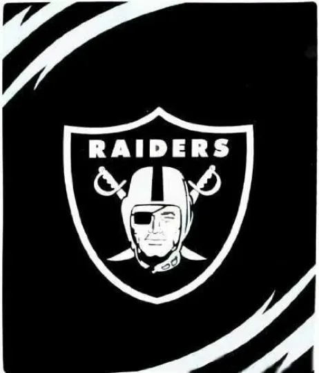 Las Vegas Raiders football King Size Raschel Plush Blanket 85"x94"