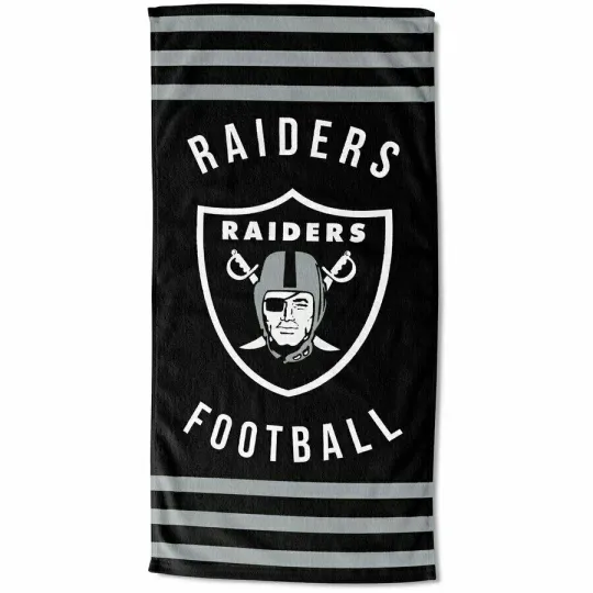 Oakland Raiders Football Beach Towel