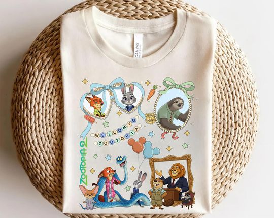 Discover Disney Zootopia Movie 2 Characters Vintage Shirt, Zootropolis, Disneyland Family 2026 Shirt