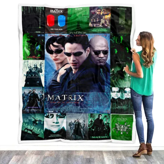 Discover The Matrix Blanket, The Matrix series movies Fleece, Sherpa Blanket bullet time