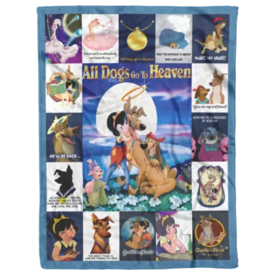 Discover All Dogs Go To Heaven Fleece Blanket, All Dogs Go To Heaven Movie Sherpa Blanket