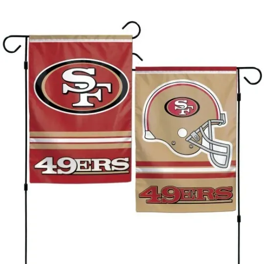 SAN FRANCISCO 49ers ~ 2-Sided football 12.5 x 18 Garden Flag Banner ~ New!
