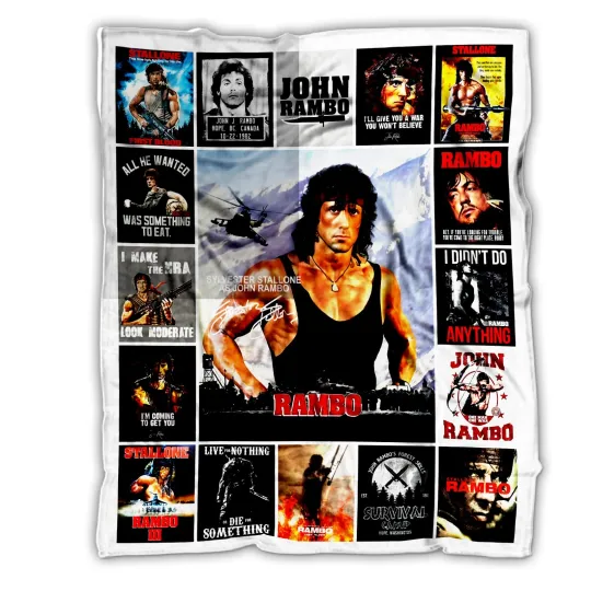Discover Rambo Blanket, John Rambo Super Soft And Warm Fleece, Sherpa Blanket