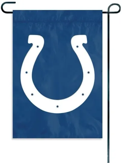 Discover Indianapolis Colts Premium Garden Flag Banner Applique Embroidered 10.5x15 Inch