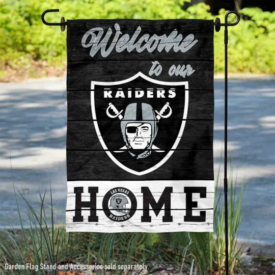 Las Vegas Raiders Welcome Home Decorative Garden Yard Banner Flag