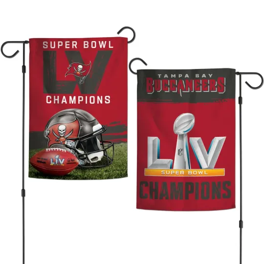 Tampa Bay Buccaneers football Super Bowl LV Champions 12x18 Double Sided Garden Flag