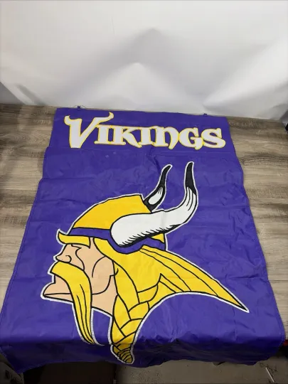 Minnesota Vikings Premium Garden Flag Banner Applique Embroidered Big!!