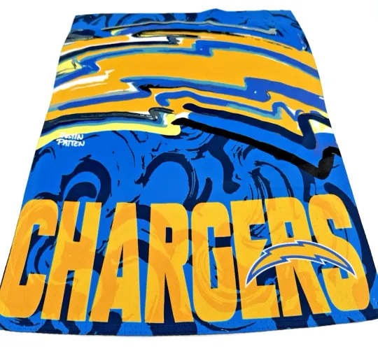 Discover Los Angeles Chargers Suede Garden Flag Two Sided 12.5 X 18 football Justin Patten