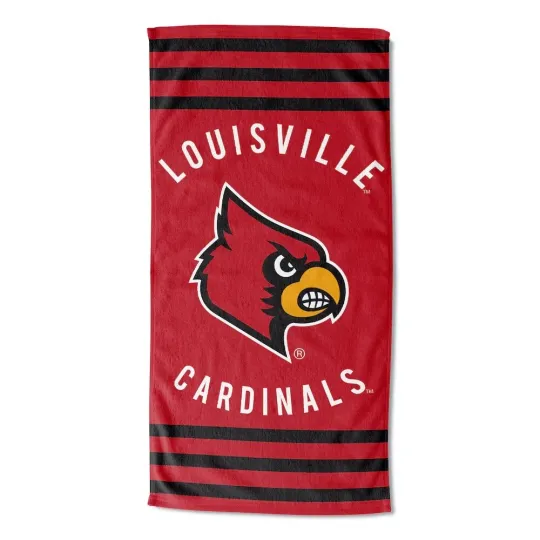 Discover NCAA Louisville Cardinals Striped Beach Towel