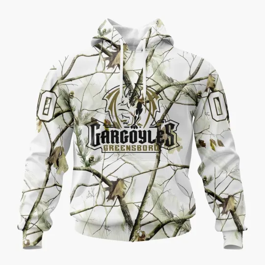Discover Personalized Greensboro Gargoyles Special White Hoodie/Zip Hoodie Camo Hunting