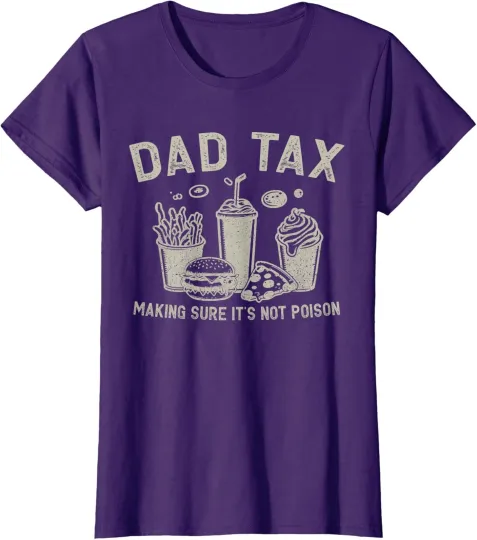 Discover Tax Making Sure It's Not Poison Fathers Day Joke Ladies' Crewneck T-Shirt