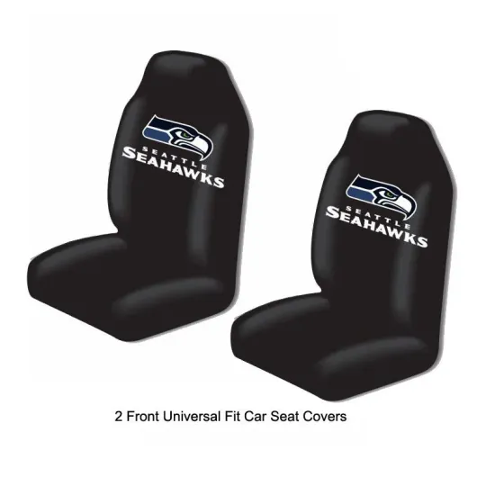 Discover football Seattle Seahawks Car Truck 2 Front Seat Covers Set - Officially Licensed