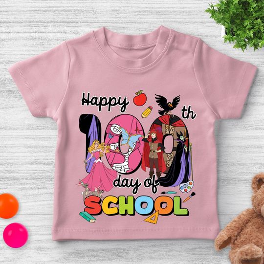 Disney Aurora Princess 100 Days of School Shirt, Sleeping Beauty Shirt, Disney Class of 2026 Tee