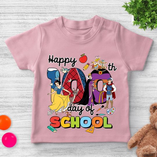 Discover Disney Snow White Princess 100 Days of School Shirt, Disney Class of 2026 Tee