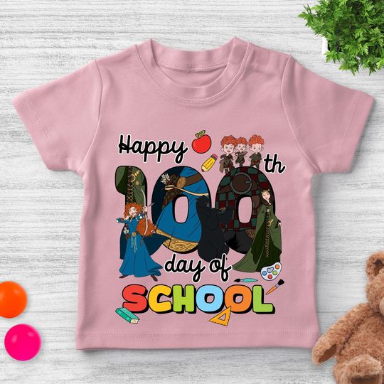Discover Disney Merida Princess 100 Days of School Shirt, Brave Shirt, Disney Class of 2026 Tee