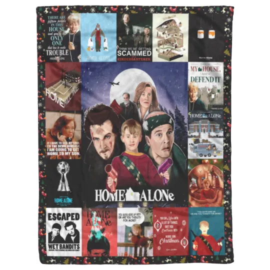 Home Alone Blanket, Home Alone Movies Fleece, Sherpa Blanket