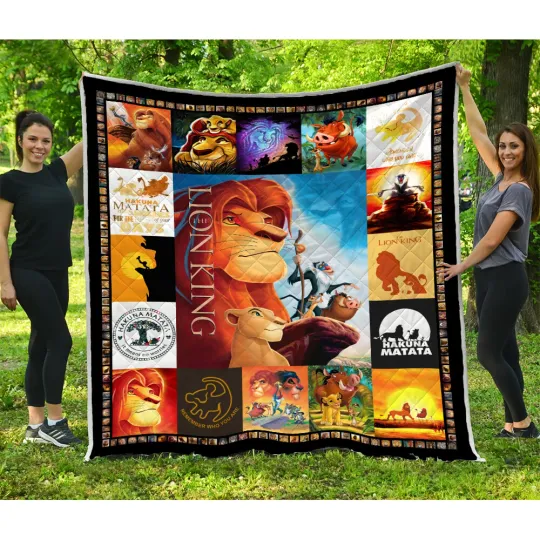 The Lion King Quilt, The Lion King Cartoon Movie Quilt Blanket Simba Lion King