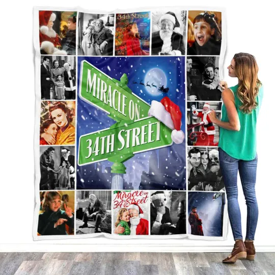 Discover Miracle on 34th Street Blanket, Christmas Movie Fleece, Sherpa Blanket
