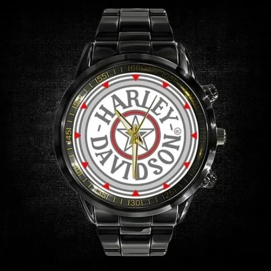 Discover Harley Motor Racing Davidsonn Black Stainless Steel Watch For Men