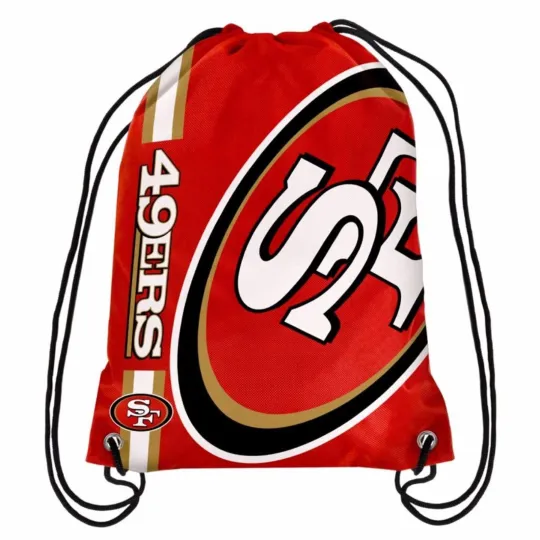San Francisco 49ers football Big Logo Drawstring Bag