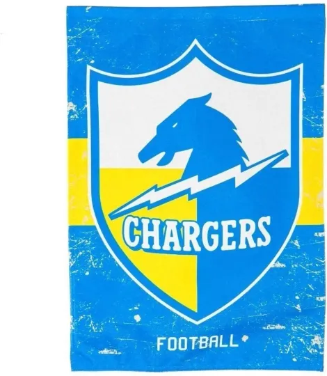 Discover Los Angeles Chargers Garden Flag Banner, Double Sided, Linen, Retro Vintage...