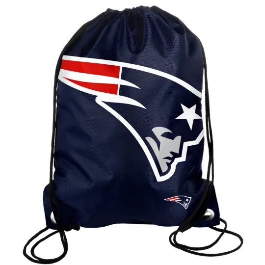 Discover New England Patriots Back Pack Sack Drawstring Bag