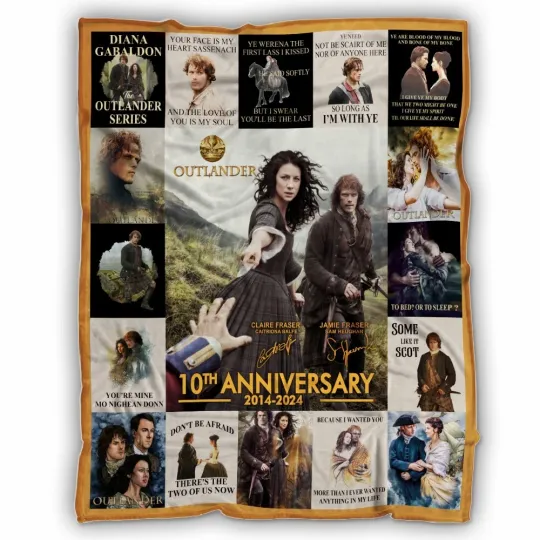 Discover Outlander TV Series Blanket, Outlander - 10th Anniversary Fleece, Sherpa Blanket