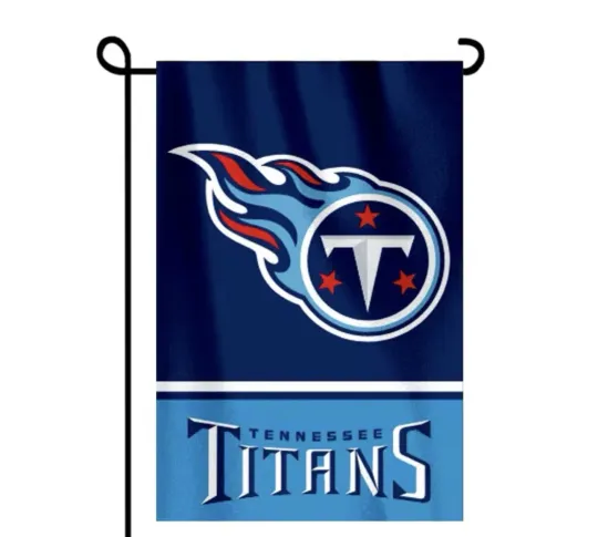 Tennessee Titans Double sided Garden flag, Heavy Duty Poly 12x18 New