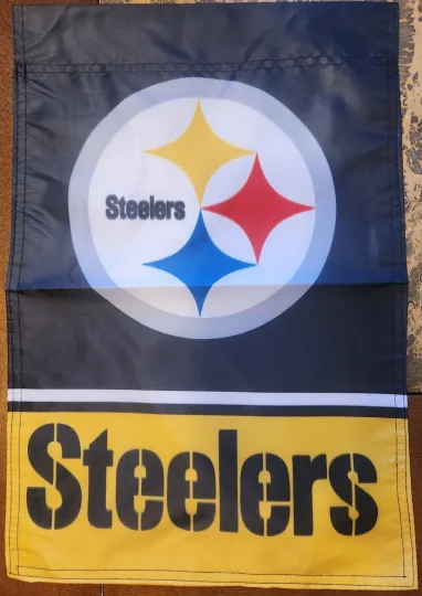 Discover Pittsburgh Steeler 12 X 18 Inches Double Sided football Football Garden Flag