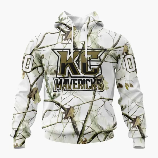 Personalized Kansas City Mavericks Special White Hoodie Camo Hunting