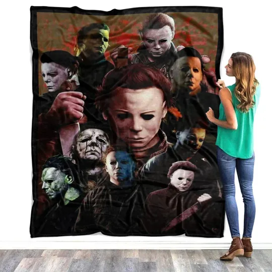 Michael Myers Blanket, Halloween Ultra-Soft Warm Micro Fleece, Sherpa Blanket