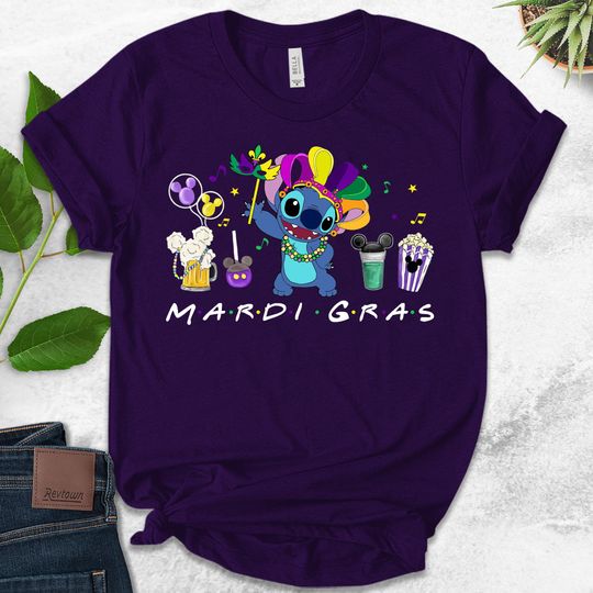 Discover Stitch Mardi Gras Shirt, Mardi Gras Disneyland Vacation Shirt, Disney Mardi Gras Shirt, Mardi Gras Carnaval Shirt, Mardi Gras Shirts UNU208