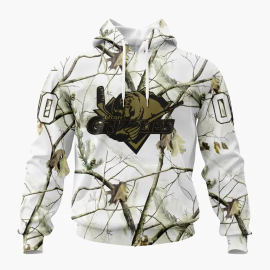 Discover Personalized Utah Grizzlies Special White Hoodie Camo Hunting