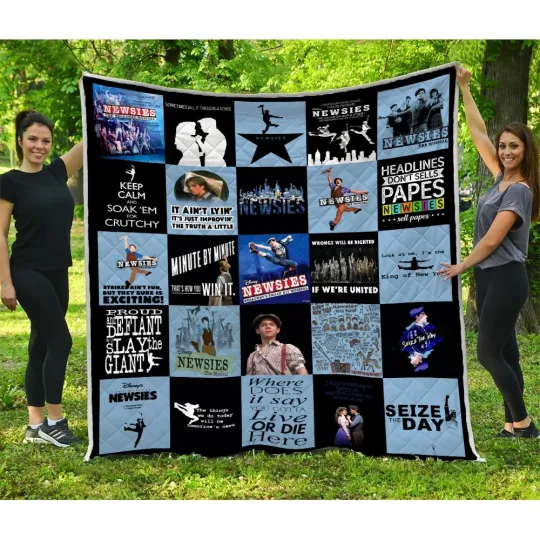 Discover Newsies musical Quilt, Newsies Broadway Quilt, Blanket