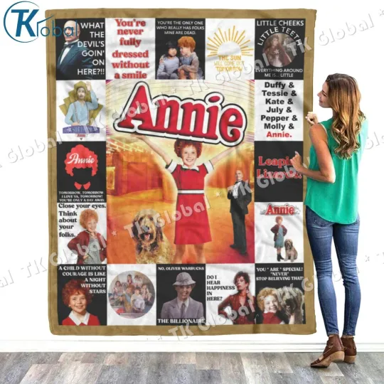 Discover Annie Blanket, Annie 1982 Movie Broadway Fleece, Sherpa Blanket
