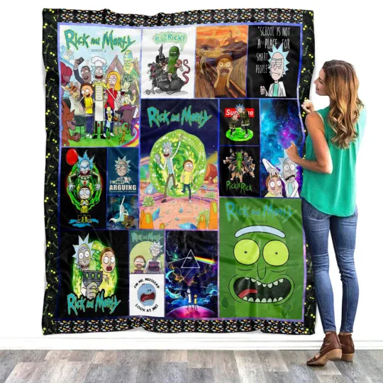 Discover Rick and Rickandmorty Blanket, Rick and Rickandmorty Fleece, Sherpa Blanket Gift Ideas