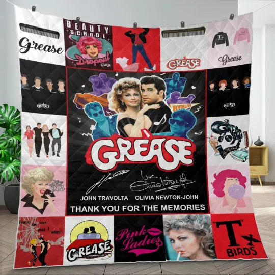 Discover Grease Blanket, Thanks For The Memories Quilt Blanket