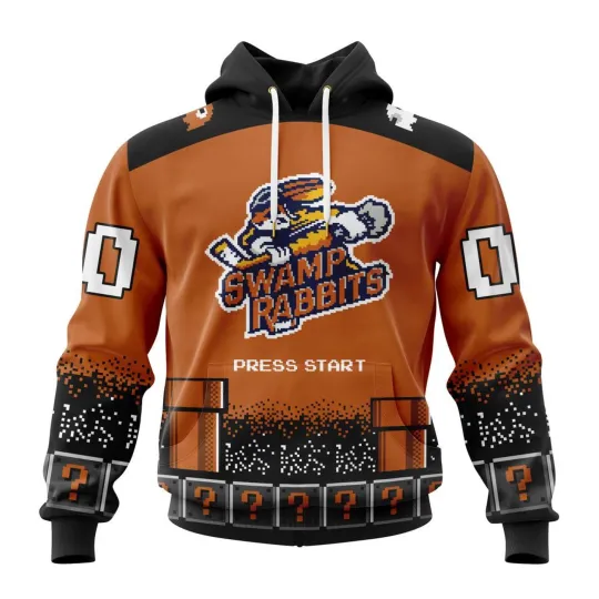 Discover Personalized Greenville Swamp Rabbits Hoodie Special Retro Game