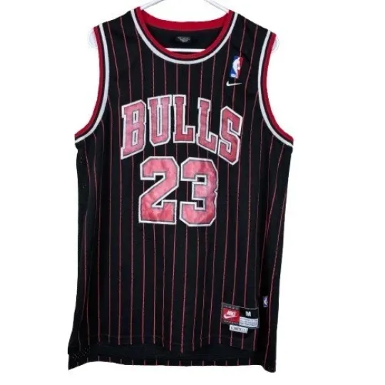 VTG 90s Chicago Bulls #23 Michael Jordan Pinstripe Jersey Medium Basketball Jersey