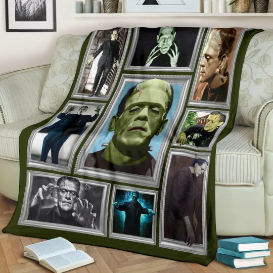 Discover Frankenstein Blanket, Frankenstein - Shelley Mary Fleece, Sherpa Blanket