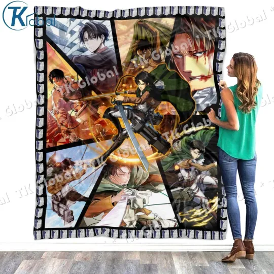 Discover Levi Ackerman Blankets, AO Titan Fleece Sherpa,  Japnese Anime Lover Gift