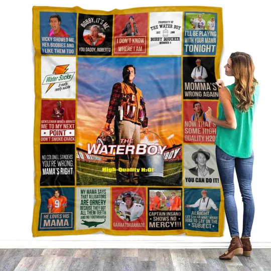 The Waterboy Blankets, College Football Team Fleece Sherpa, Adam Sandler Gifts