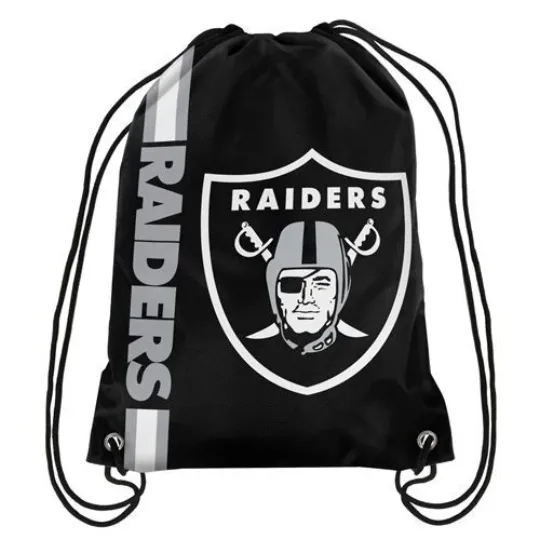 Las Vegas Raiders football Big Logo Drawstring Bag