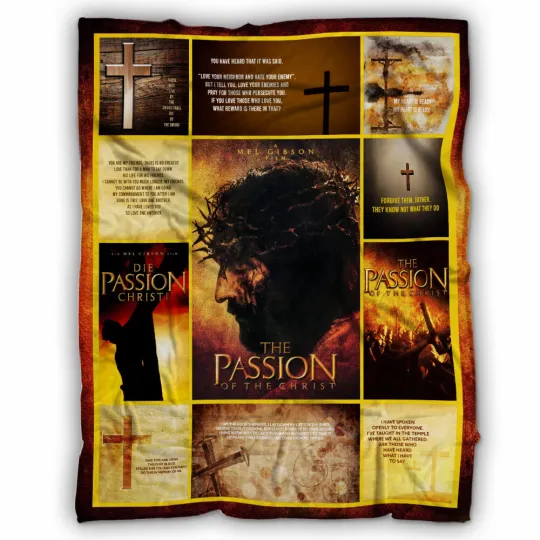 Discover The Passion Of The Christ Blankets, Jesus Fleece Sherpa, Jim Caviezel