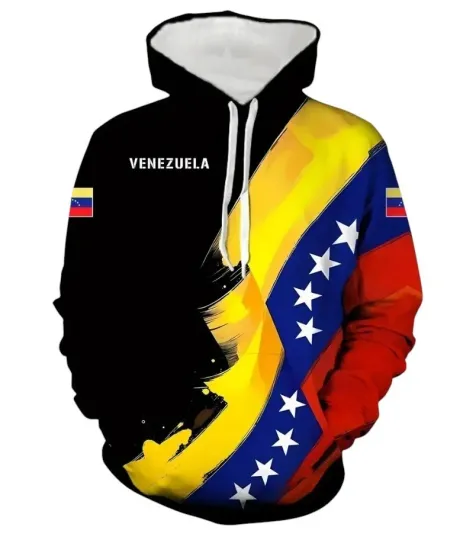 Discover Venezuela Flag 3D Printed Hoodie Men’s Clothing