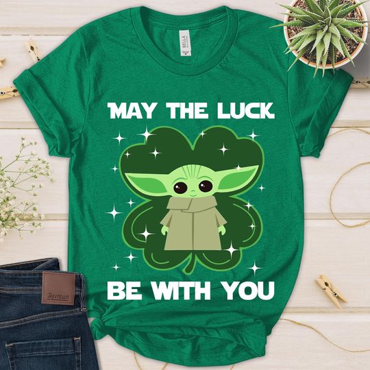 Discover May The Luck Be With You Shirt, Funny St Patricks Day Shirt, Shamrock Shirt
